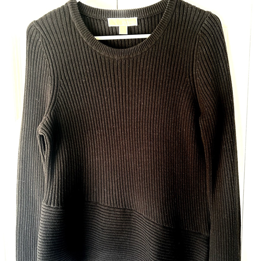 Michael Kors Women’s Black Ribbed Sweater (Size M)